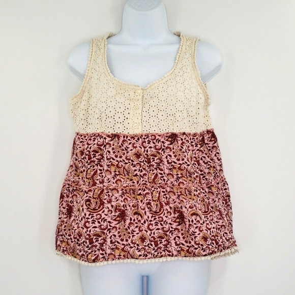 Prana Eyelet Tank Top - Picture 1 of 9
